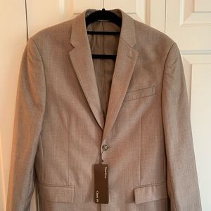 New Perry Ellis Classic Fit Blazer, 38 Tan